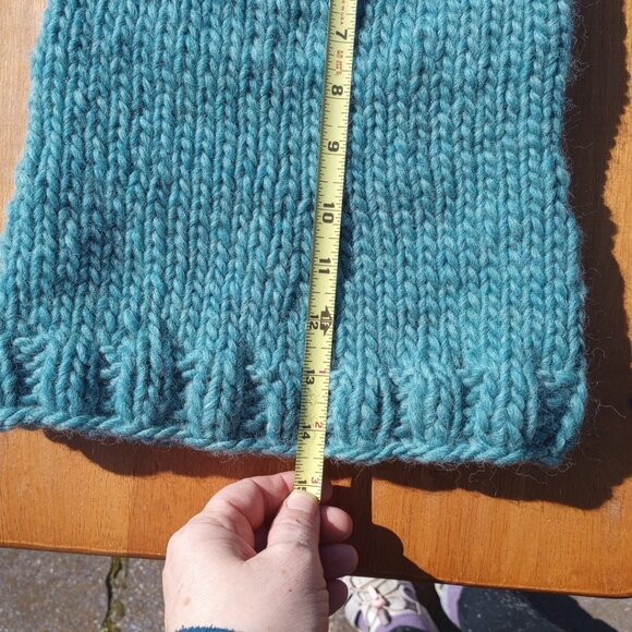 Men's Balaclava Knight Helmet Hat Beanie Neck Gaiter Hoodie Wool Sea Green M - Picture 8 of 13